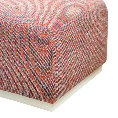 Pink Rectangle Ottoman