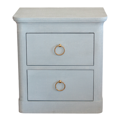 Linen Wrapped Bedside Cabinet