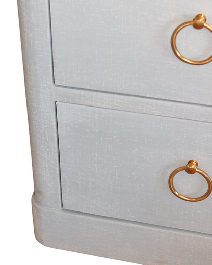 Linen Wrapped Bedside Cabinet