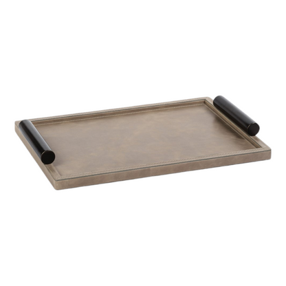 Rectangular Mink Leather Serving Tray