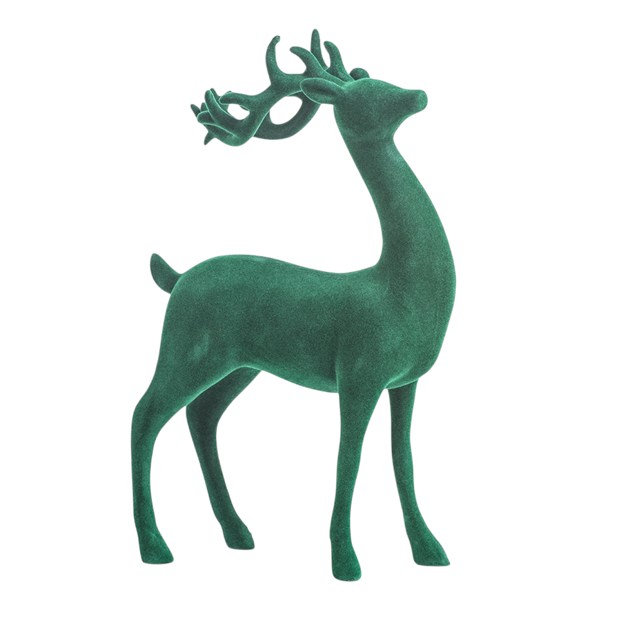 Flocked Standing Deer