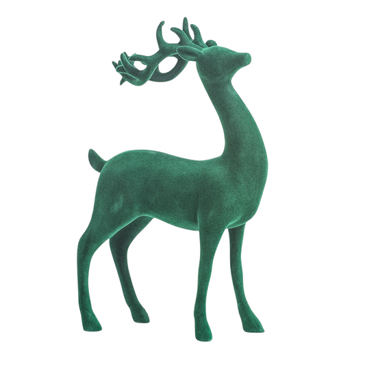 Flocked Standing Deer