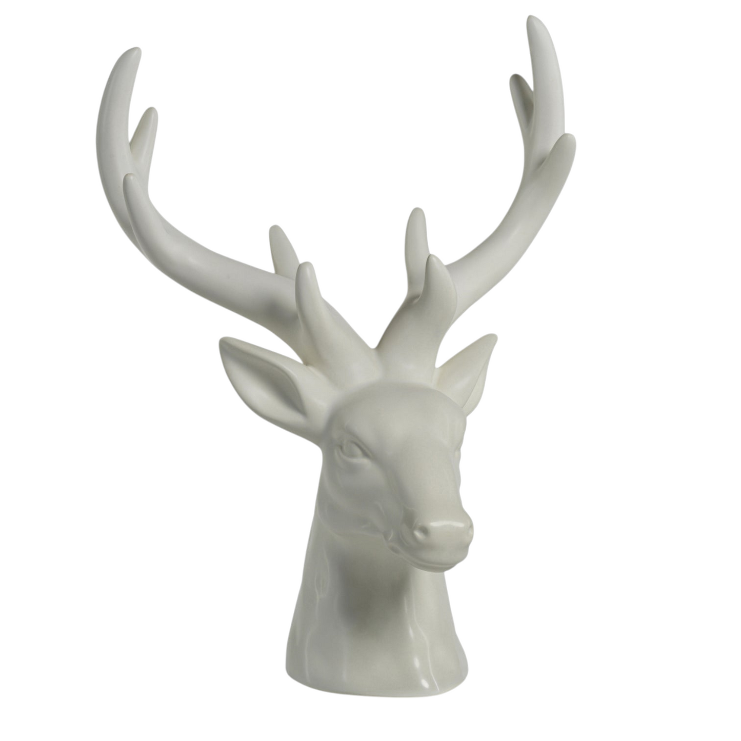 White Ceramic Stag Head