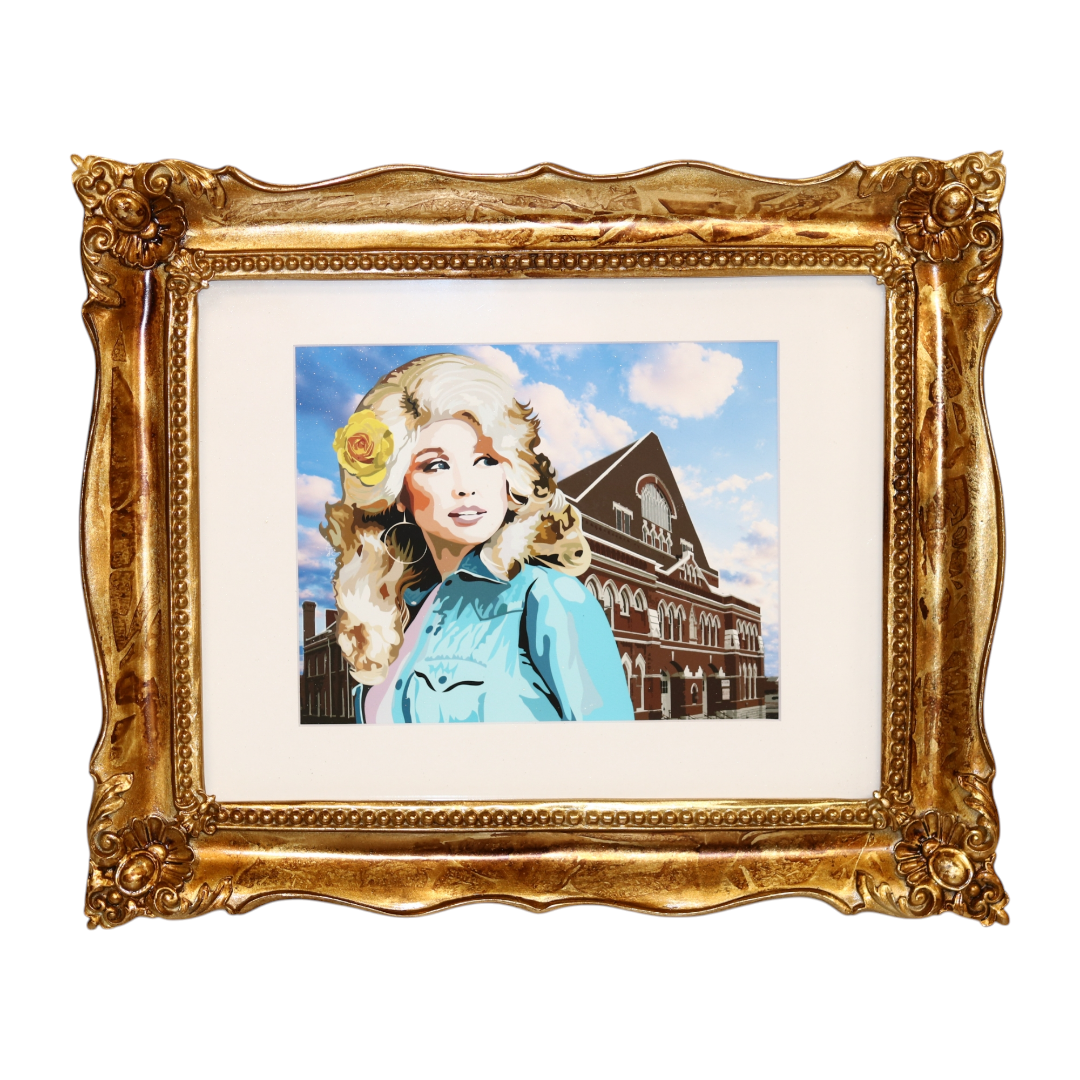 Framed 8 x 10 Dolly Parton Painting