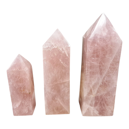 Large Rose Quartz Tower Carving