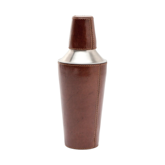 Tobacco Leather Cocktail Shaker