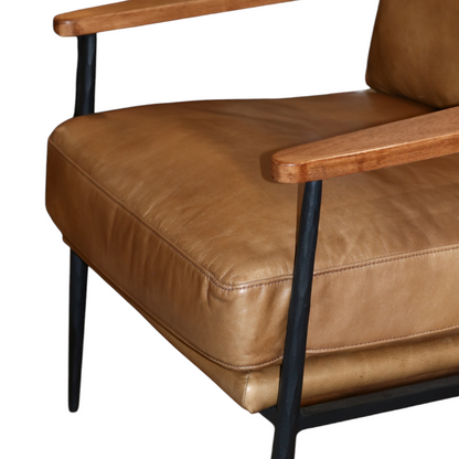 Tan Leather Club Chair