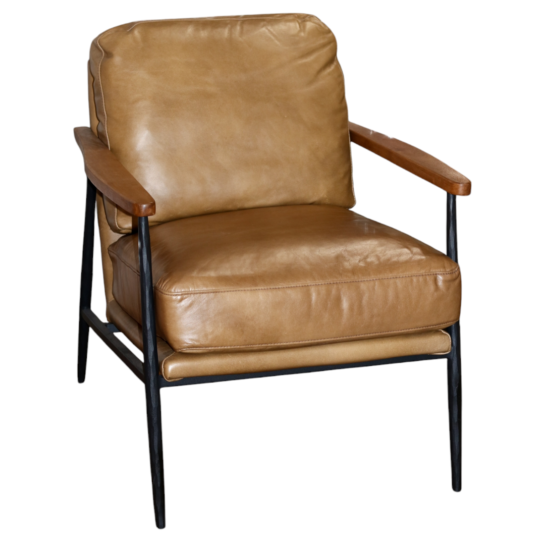 Tan Leather Club Chair