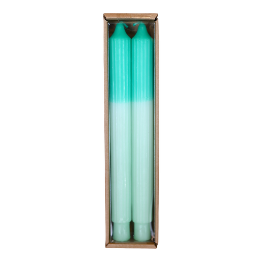 2 Tone Pleated Taper Candles
