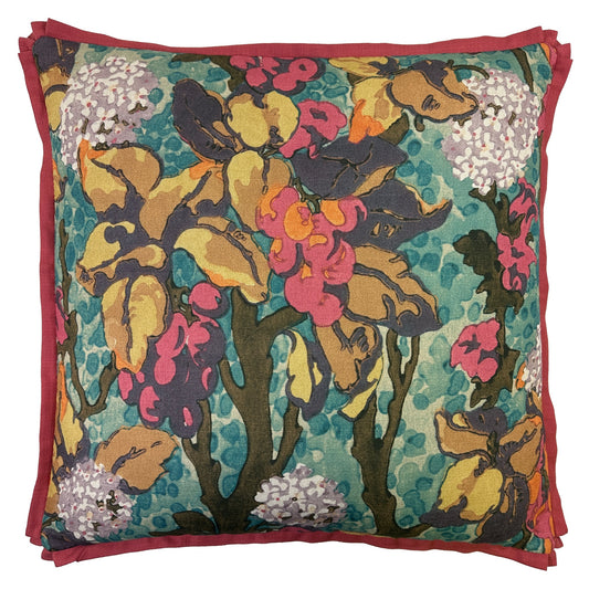 22" Bell Blooms Cyan Pillow