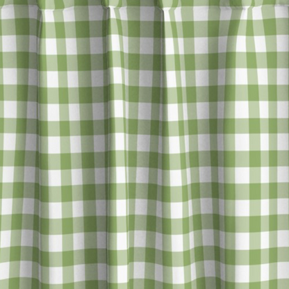 Green Check Single Drapery Panel