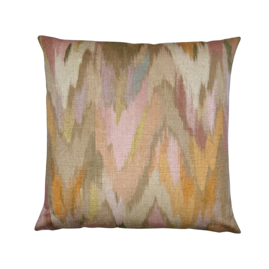 Blush & Gold Chevron Pillow - 22"