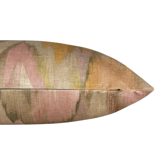 Blush & Gold Chevron Pillow - 22"