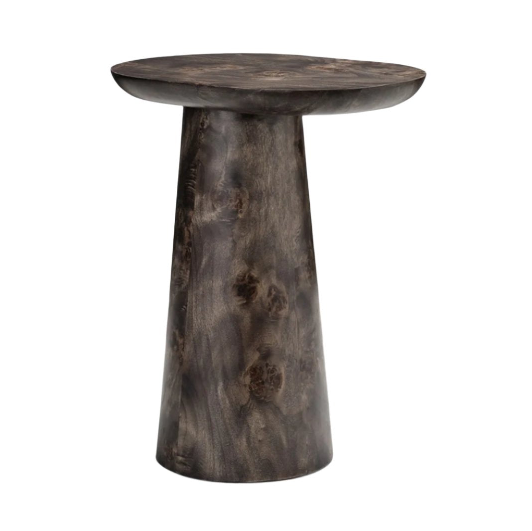 Ash Gray Round Accent Table