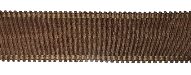 Picot Grosgrain Brown Tape