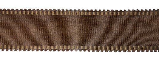 Picot Grosgrain Brown Tape