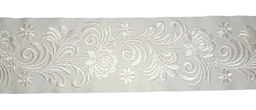 White Floral 3" Tape