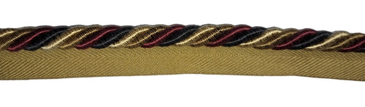 Red, Black, Gold & Brown Lip Cord