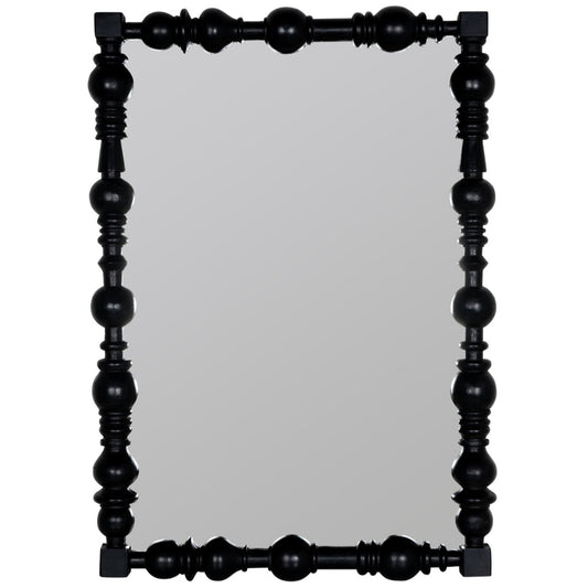 Matte Black Rectangular Wall Mirror