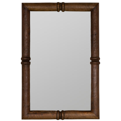 Walnut Wood Rectangular Wall Mirror