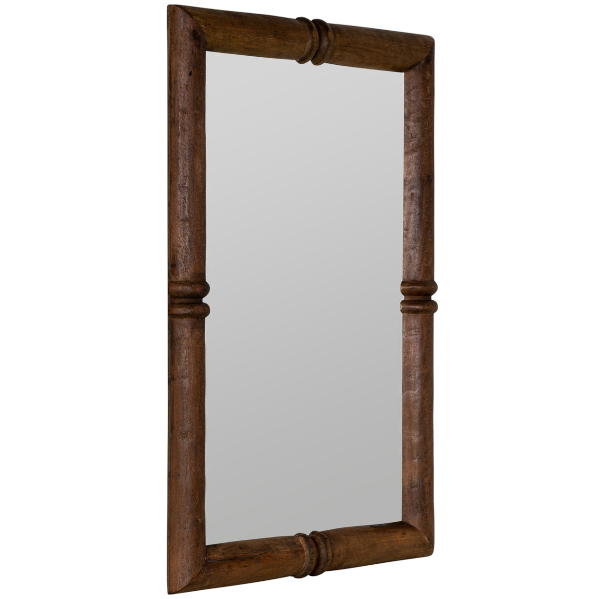 Walnut Wood Rectangular Wall Mirror