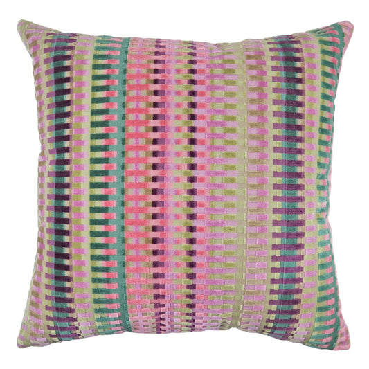 22" Plum, Pink & Green Pillow