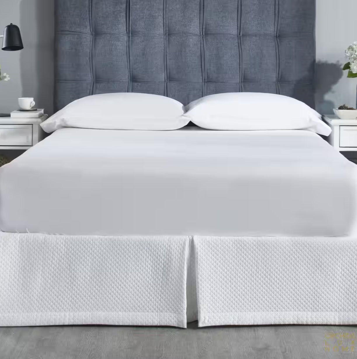 Matelasse Bed Skirt in White
