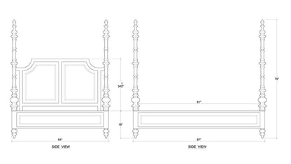 Savannah Queen Four Poster Bed