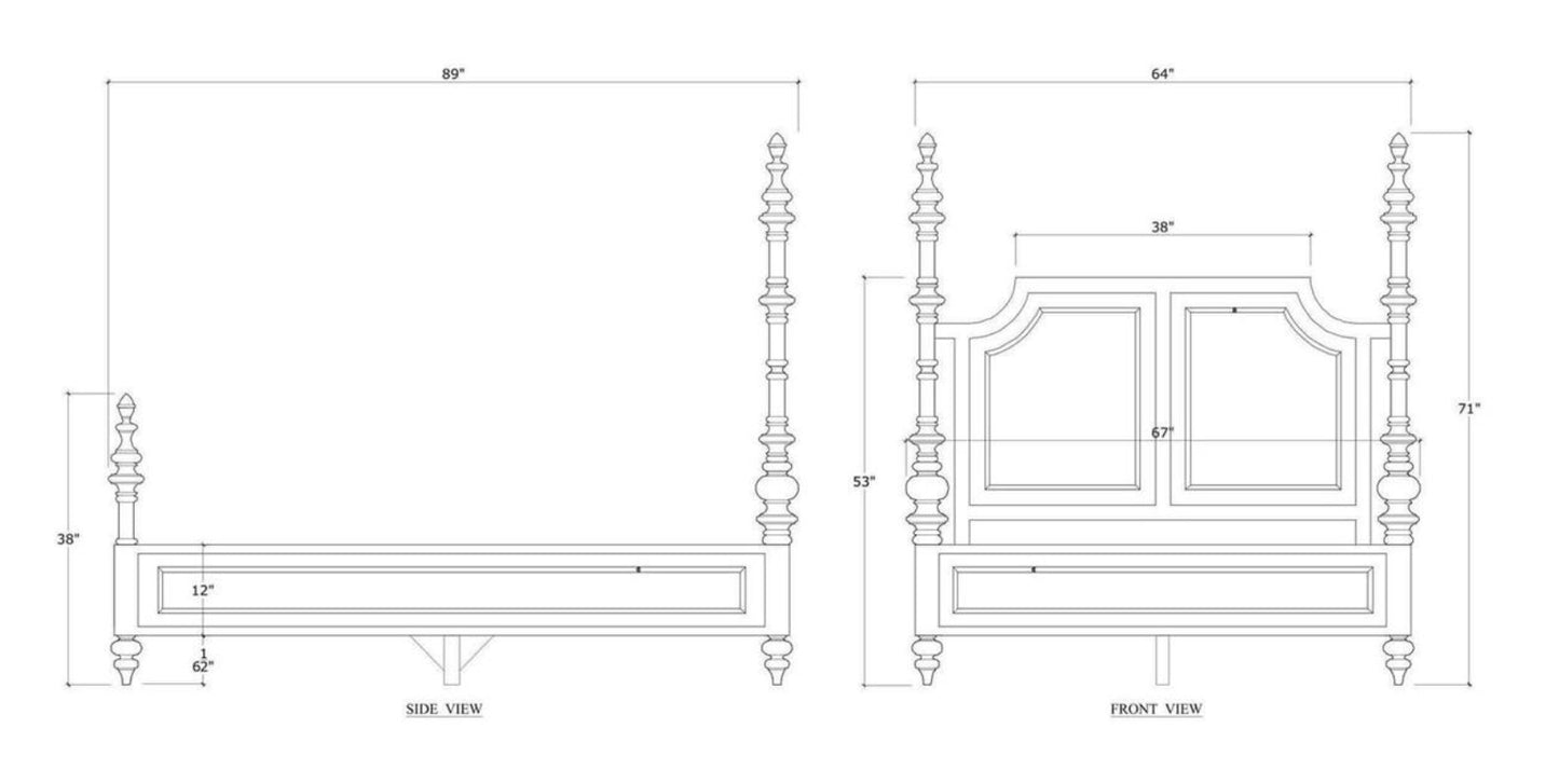 Savannah Queen Four Poster Bed