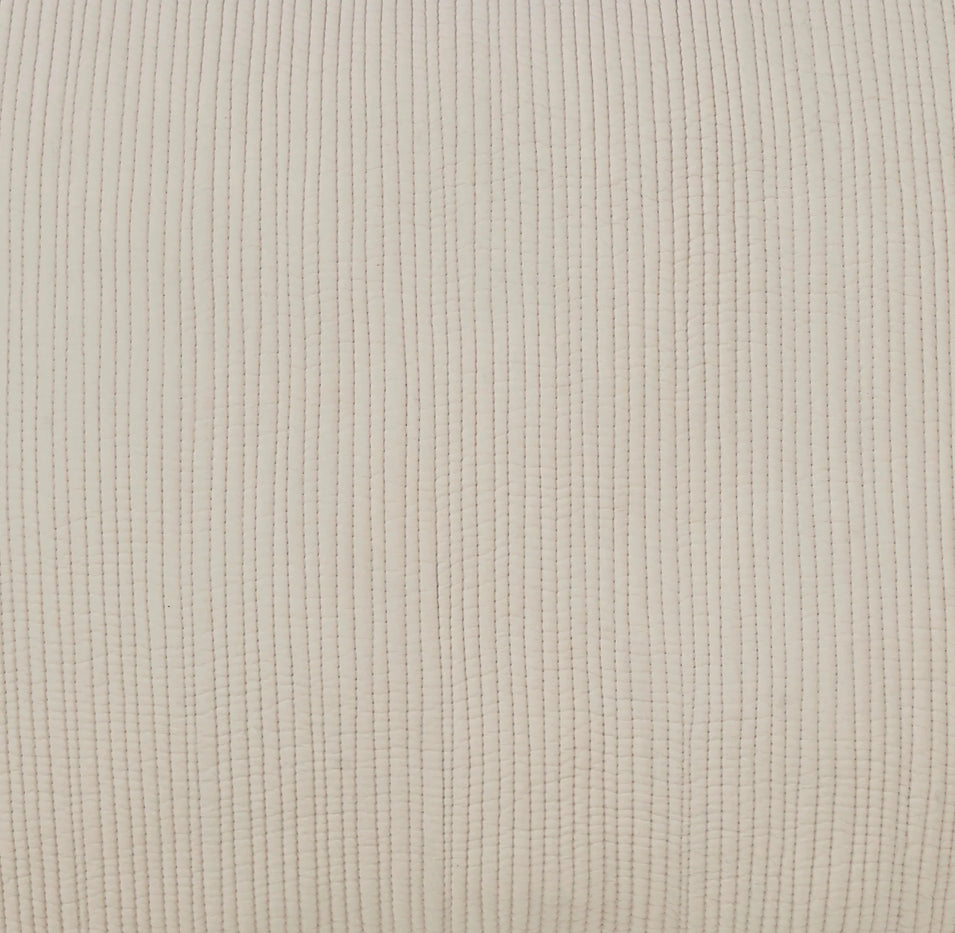 Laela Channel Stitch Cotton Coverlet in Taupe - King
