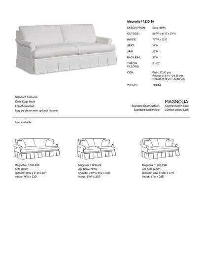 Magnolia Sofa in Scatter Sky