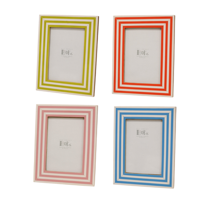 Striped Resin Photo Frame