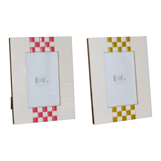 Checkered Resin Photo Frame