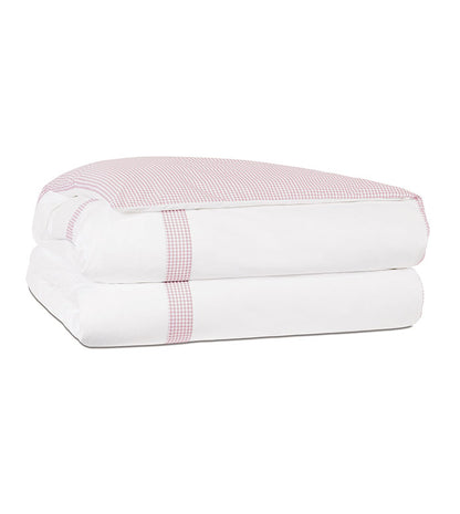 Malaya Gingham Duvet Cover in Petal - Queen