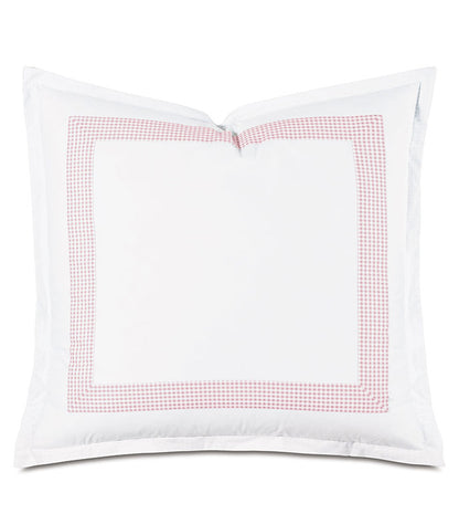 Malaya Gingham Sham in Petal - Euro