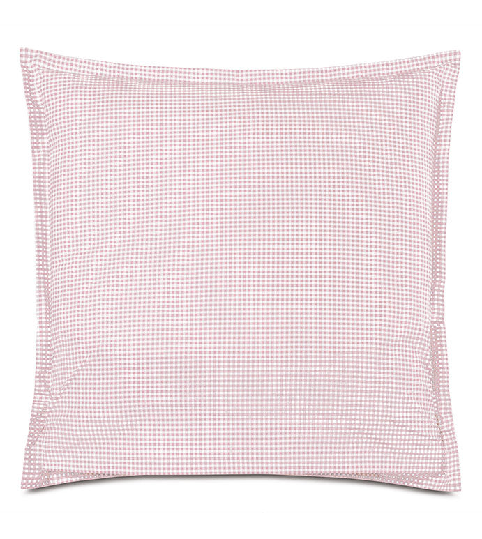 Malaya Gingham Sham in Petal - Euro