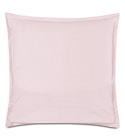Malaya Gingham Sham in Petal - Euro