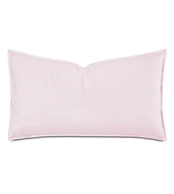 Malaya Gingham Sham in Petal - King