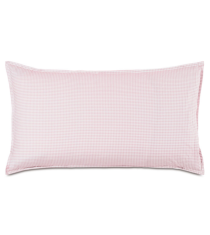 Malaya Gingham Sham in Petal - King