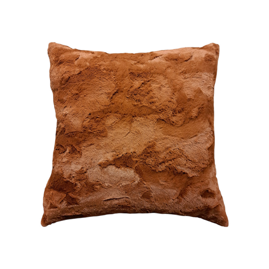 Faux Fur Pillow in Spice - 22"