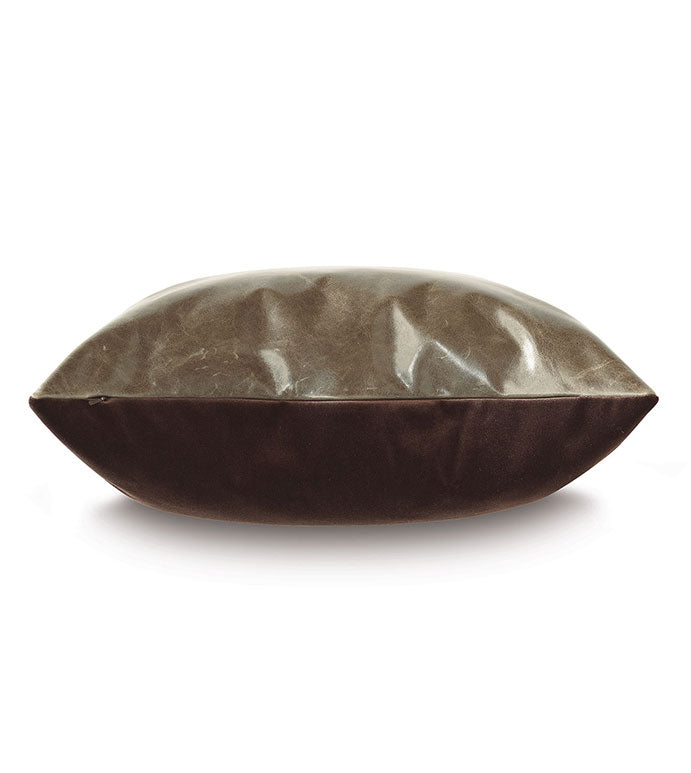 Tudor Leather Decorative Pillow - 20"