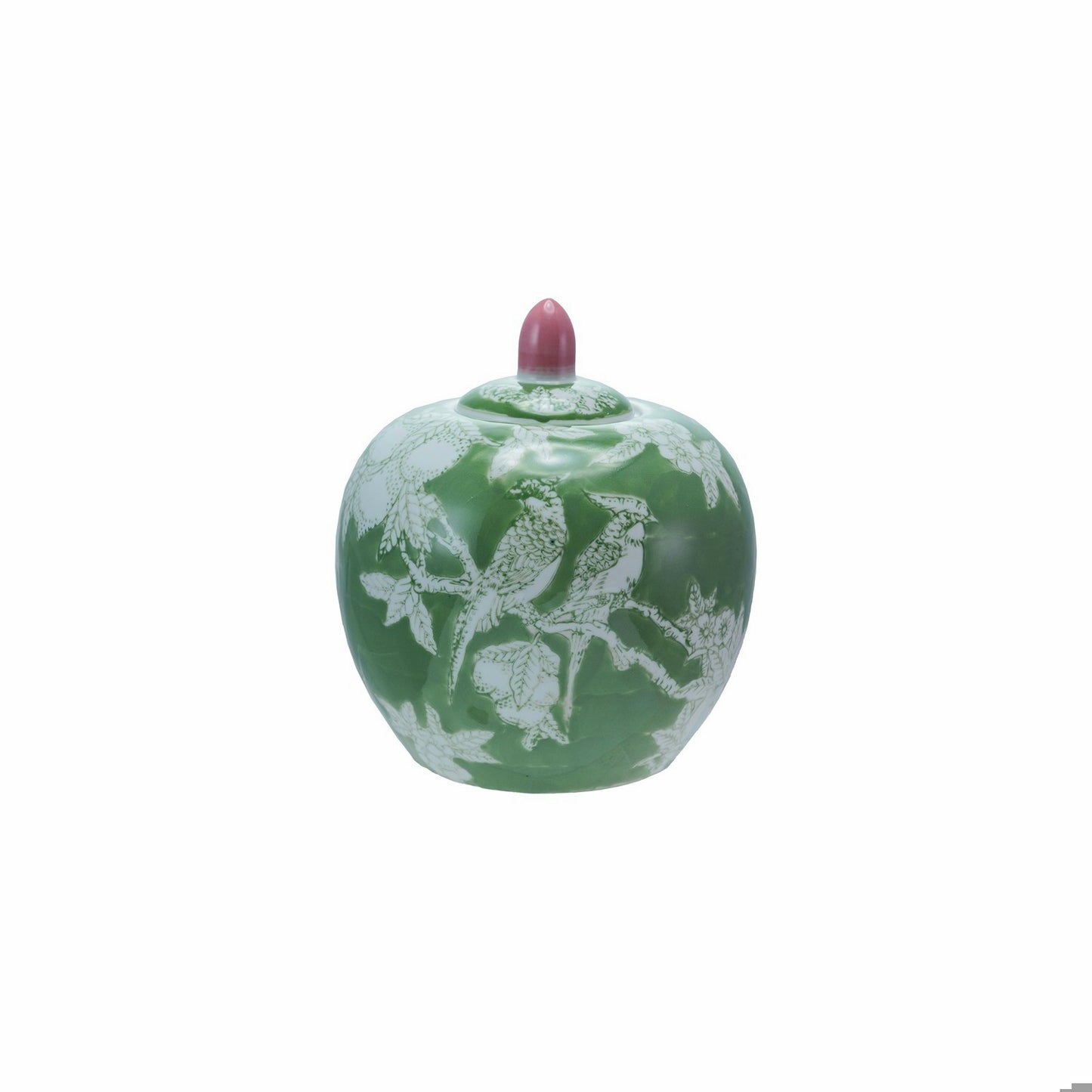 Green Stoneware Ginger Jar