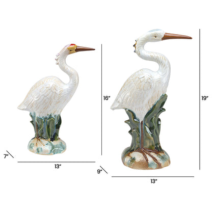 Heron Ceramic Figurines