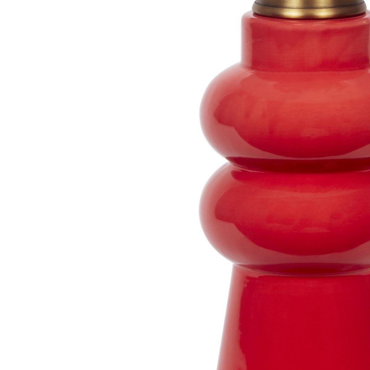 Candy Red Ceramic Mini Accent Lamp