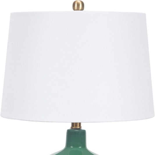 Emerald Green Glass Table Lamp