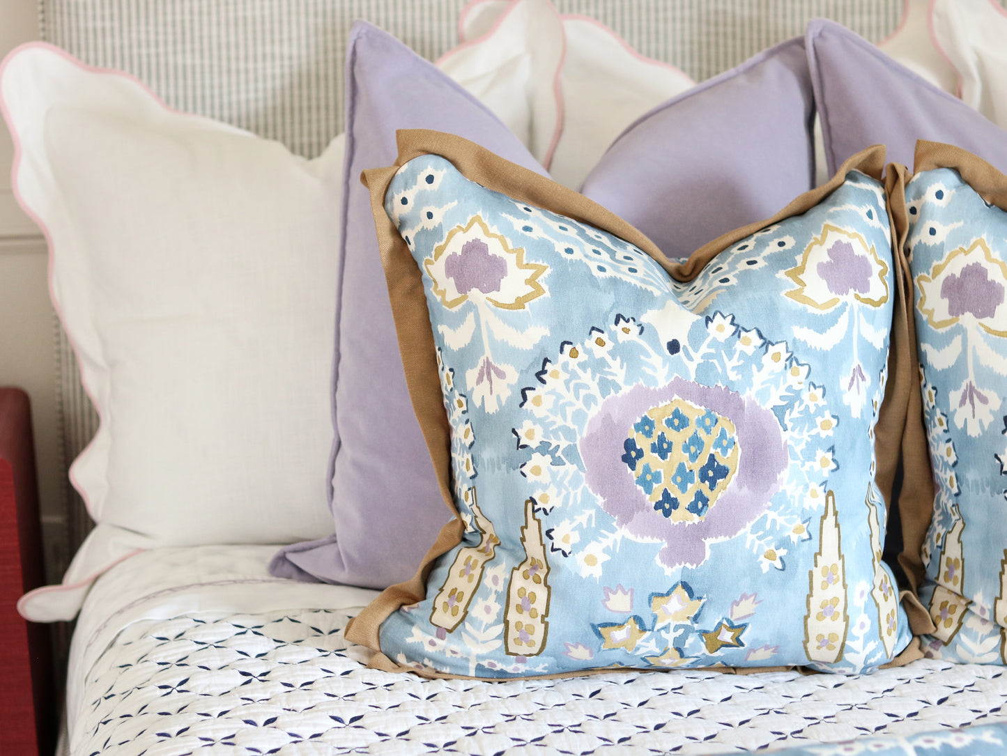 20" Blue & Lavender Custom Pillow