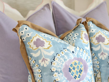 20" Blue & Lavender Custom Pillow