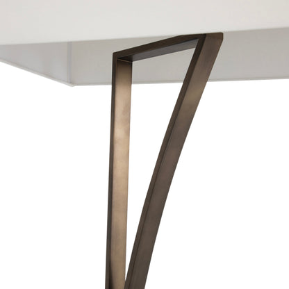 Anya Metal Brushed Bronze Curved Base Floor Lamp