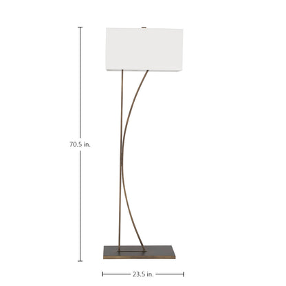 Anya Metal Brushed Bronze Curved Base Floor Lamp