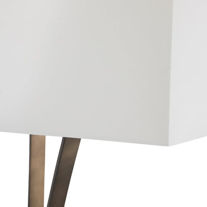 Anya Metal Brushed Bronze Curved Base Floor Lamp